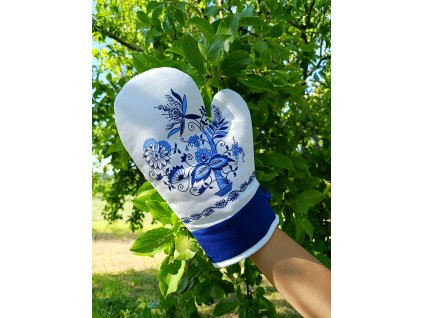 Kuchyňská chňapka modrobílá “Cibulák”