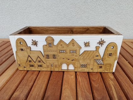 Truhlík vánoční městečko