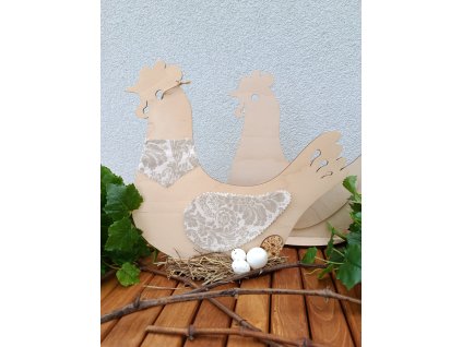 Slepička dřevěná nazdobená