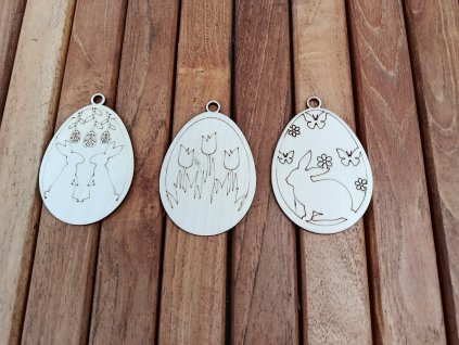 Vajíčko dřevěné jarní