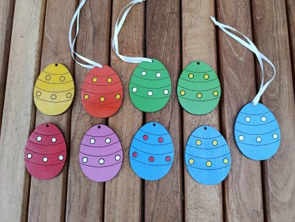 Vajíčko dřevěné barevné