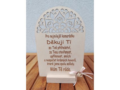 Kamarádka dárková cedulka 2