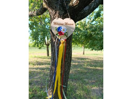 Věneček - srdce folklor dřevo