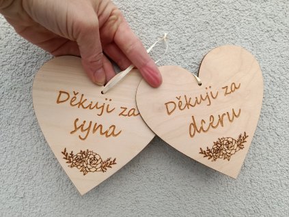 Svatební srdíčko děkovné