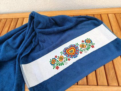 Ručník modrý folklórní