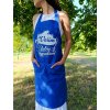 Zástěra kuchyňská modrá “Vařím tak dobře jak vypadám”