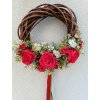 Dekorace - Věnec červené růže