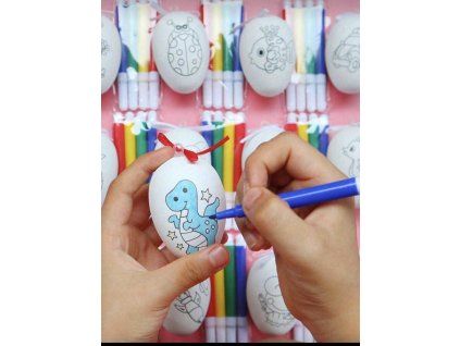 Polystyrénové vajíčka s fixy