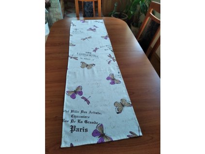 Běhoun na stůl "motýlci a vážky