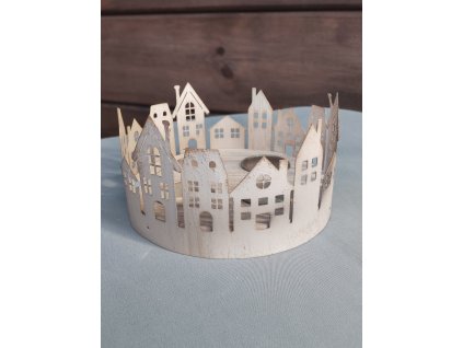 Domečky svícen ve zlaté