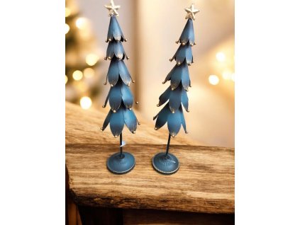 Kovový stromeček v modré