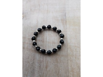 Prstýnek z minerálů Spinel s korálky