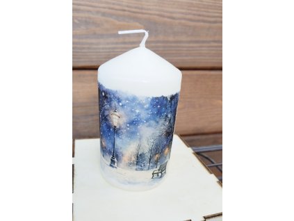 Vánoční svíčka,, Zimní park,,