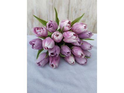 Kytice tulipánů fialovobíla č.3