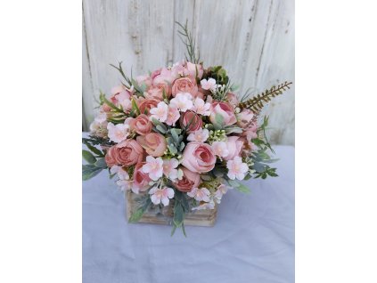 Květinové aranžmá v šuplíku,, Růžičky,,