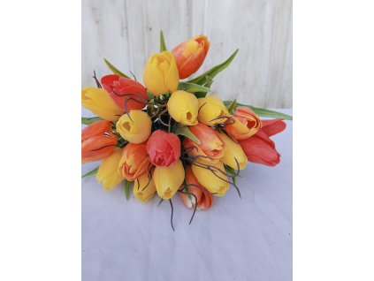 Kytice oranžovo žluté tulipány č.8