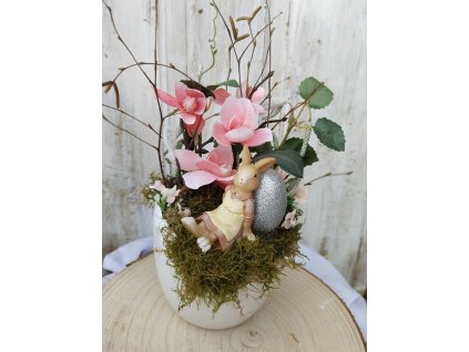 Velikonoční aranžmá,, Zaječice s vajíčkem,,