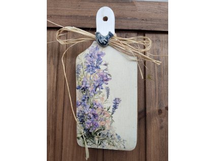 Dřevěné prkénko,, Kytice levandulí,,