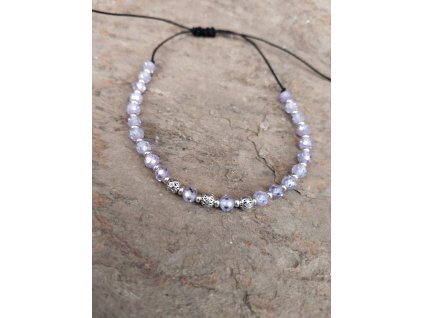 Náramek,,Lila z kubickým zirkonem,,