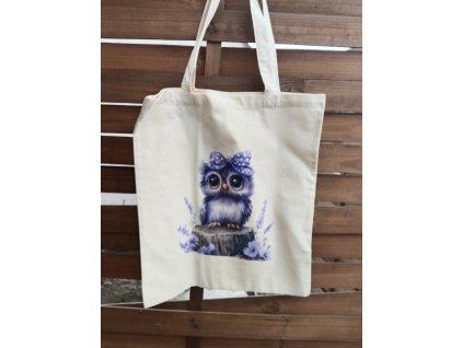 Plátěná taška,, Sovička s mašlí,,