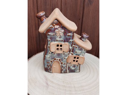 Keramický domeček v hnědé velikost S