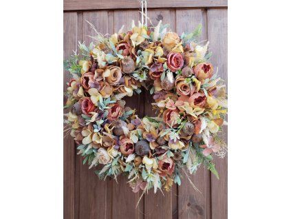 Celoroční věnec,, Růže a makovice,,