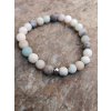 Náramek z minerálů Amazonit s chirurgickou ocelí
