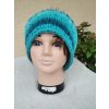 Čepice ručně pletená modrá