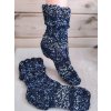 Pletené ponožky,, Půlnoční modrá s leskem,,