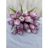 Kytice tulipánů fialovobíla č.3