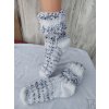 Pletené ponožky bílo modré