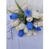 Kytice modrobílé tulipány č.7