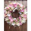 Celoroční věnec do růžova