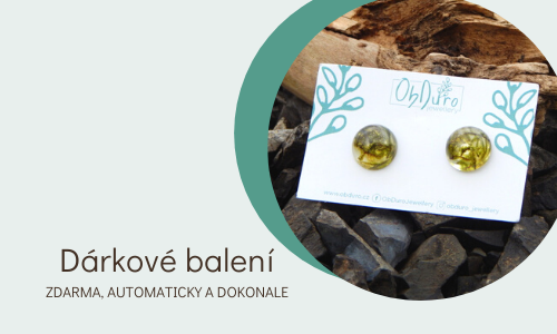 Dárkové balení všech šperků z ObDuro jewellery zdarma