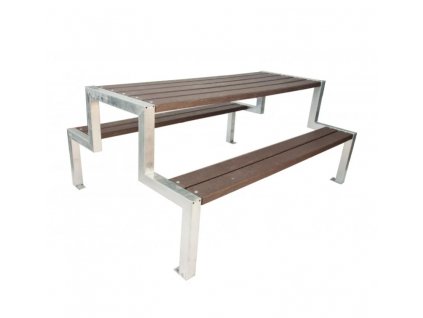 zahradní set ALBA s plastem – robustní konstrukce s plastovými latěmi a stolem