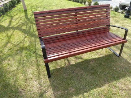 lavička DELUXE ocel smrk – městský mobiliář