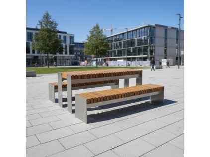 zahradní set MANILA – kovová souprava laviček se stolem