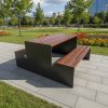 lavičky se stolem SOLO – konstrukce jekl 60×10 mm, délka soupravy 1500/1750/1950 mm