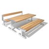 lavičky se stolem VINCENT – ocel jekl 60×60 mm, dřevěná prkna 1500×120×40 mm