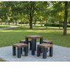 městský mobiliář – zahradní set TABURET v parku