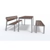 venkovní set MARCO 1× stůl + 2× lavičky pro parky a veřejné prostory