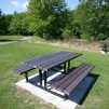 lavičky se stolem SUN – konstrukce jekl 40×40 mm, délka 1500/1700/2000 mm