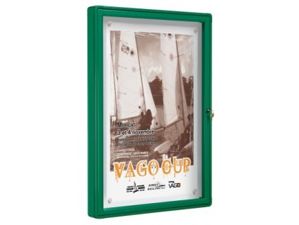 Jednostranné vitríny 2000 - Hloubka 75 mm (Popis 1000x750 mm, 9 A4 - stříbrná)