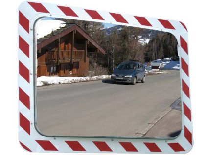 Nerezová dopravní zrcadla (Popis 600x400 mm, do 10 m)