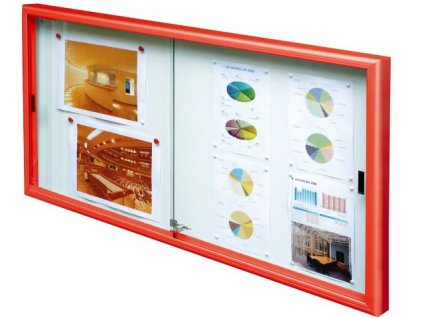 Posuvné Vitríny Classique (Popis 750x1000 mm, 8 A4, stříbrná)