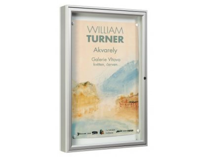 Vitríny 1000 - Hloubka 75 mm (Popis 1000x750 mm, 9 A4 - stříbrná)