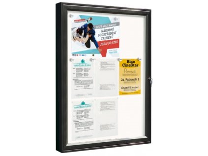 Vitríny Classique - Hloubka 58 mm (Popis 750x550 mm, 4 A4 - stříbrná)