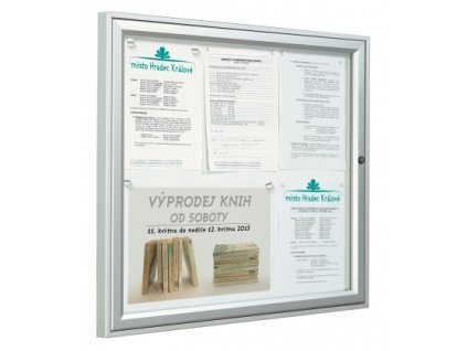 Vitríny Tradition - Hloubka 30 mm (Popis 400x550 mm, 2 A4 - stříbrná)