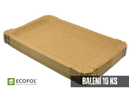 Papírové tácky kraft 13x20cm | 10ks