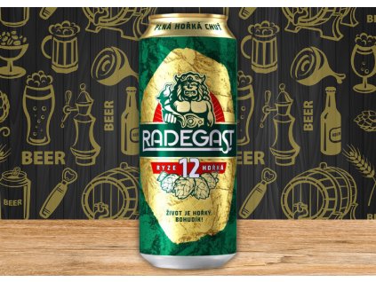Radegast Ryze hořká 12 Světlý ležák pivo 500ml plech